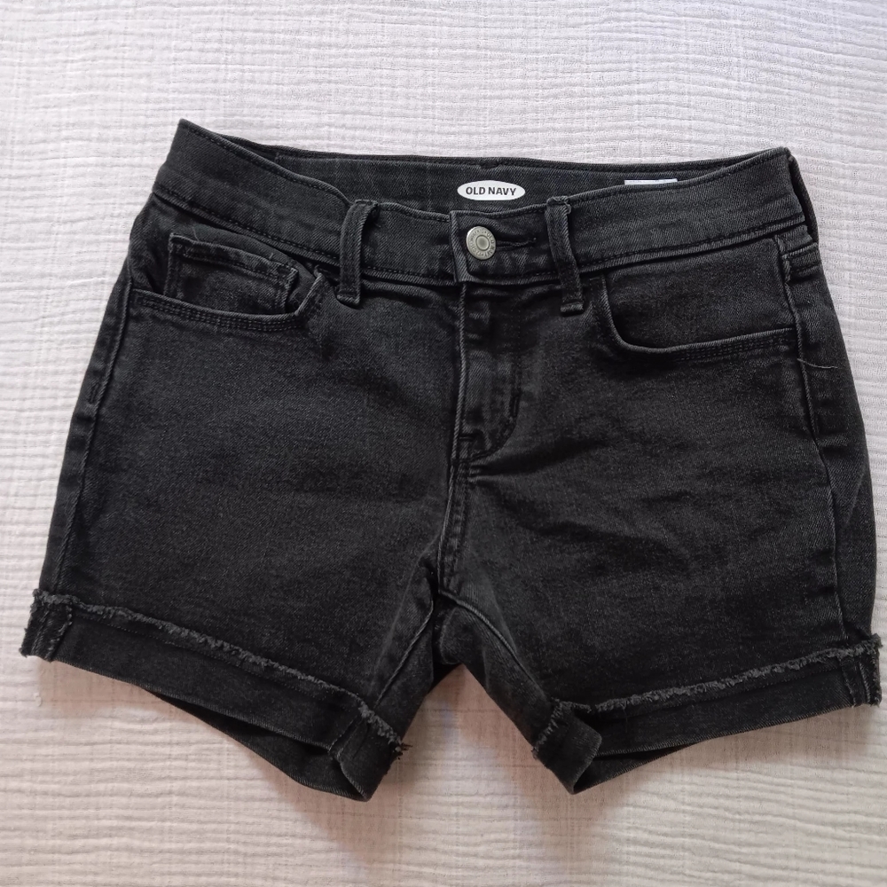 Old Navy Girls Shorts Size 10 Black Pockets Cuffed